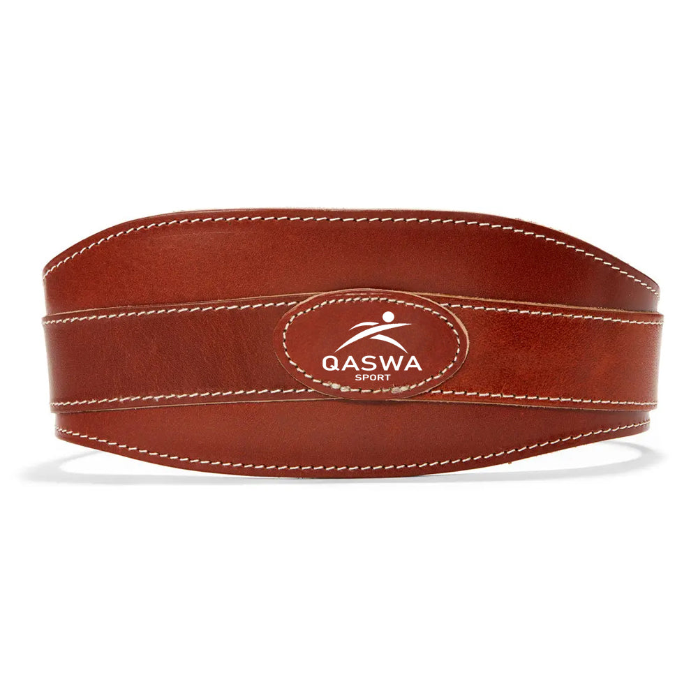 Weight lifting leather belt