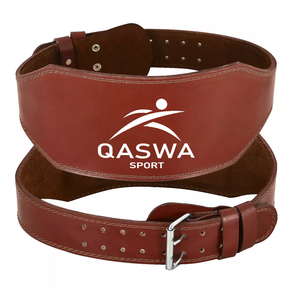 Weight lifting leather belt