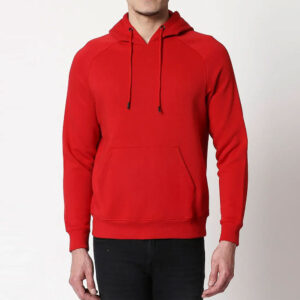 Solid Red Raglan Hoodie